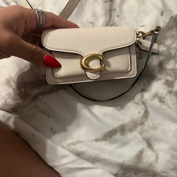 Coach Cream Leather Backpack and Crossbody Set